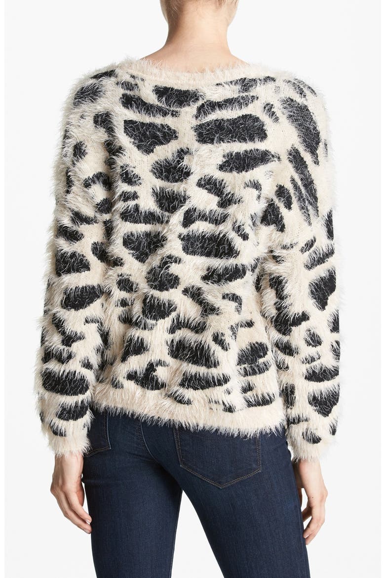 Animal Pattern Sweater, Alternate, color, BEIGE