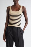 Altuzarra Stevie Stripe Silk & Cotton Sweater Tank
