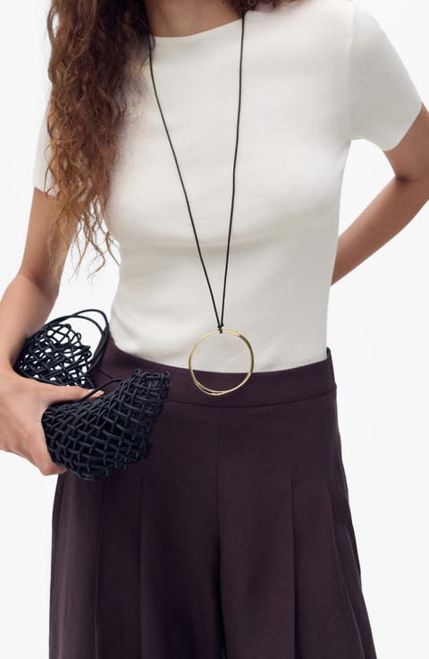 Short Sleeve Fine Knit Cotton Blend Sweater