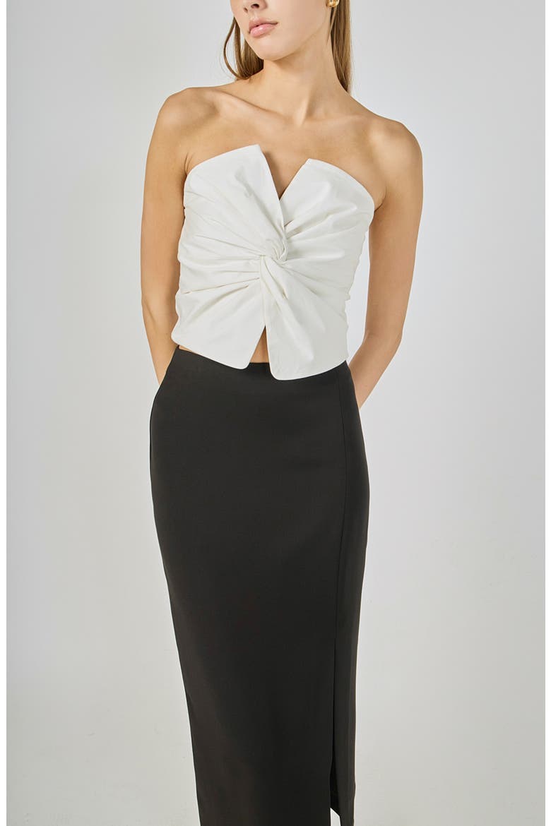 Twist Knot Cropped Tube Top, Alternate, color, WHITE