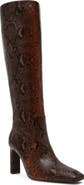 Steve Madden Lovelies Snake Embossed Knee High Boot