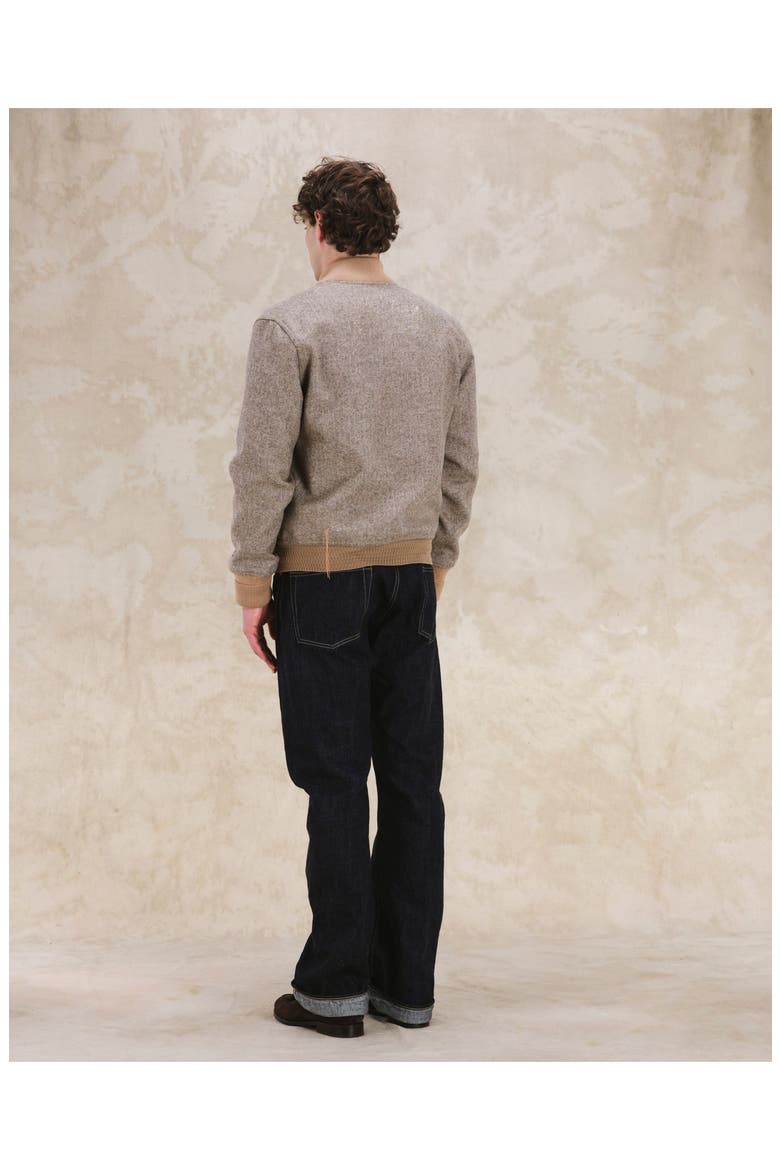 Herringbone Bomber Jacket, Alternate, color, Beige