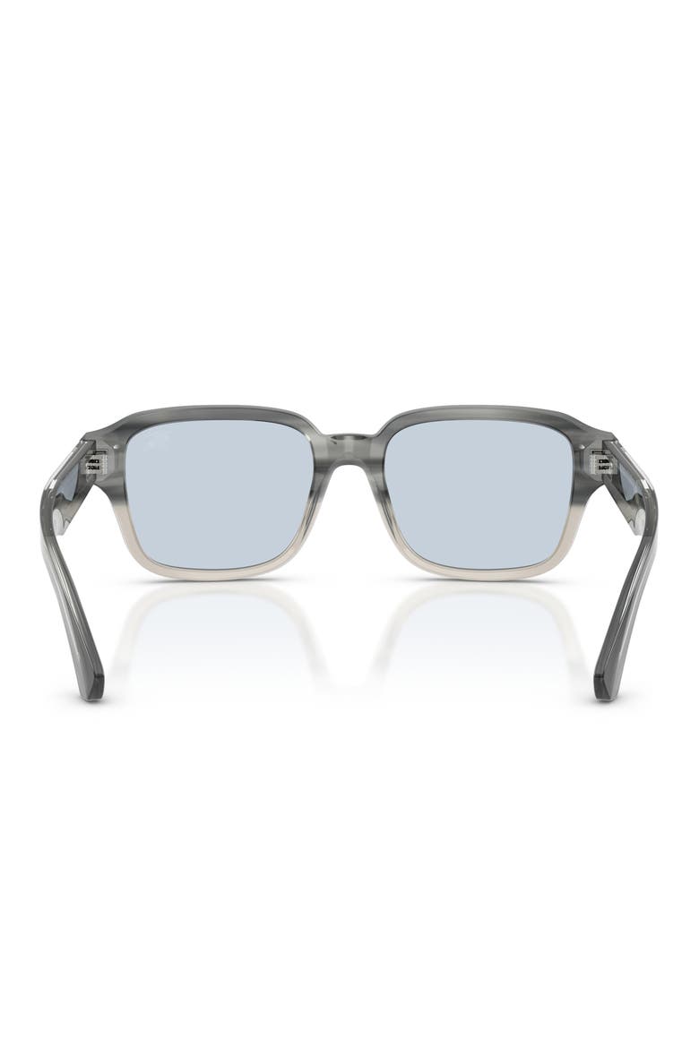 53mm Square Sunglasses, Alternate, color, STRIPED GREY GRADIENT / AZURE