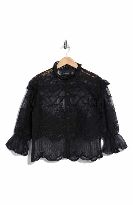Forgotten Grace Victorian Lace Button-Up Shirt