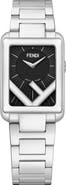 Fendi Run Away Rectangle Bracelet Watch, 22.5mm x 32mm
