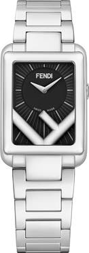 Fendi Run Away Rectangle Bracelet Watch, 22.5mm x 32mm