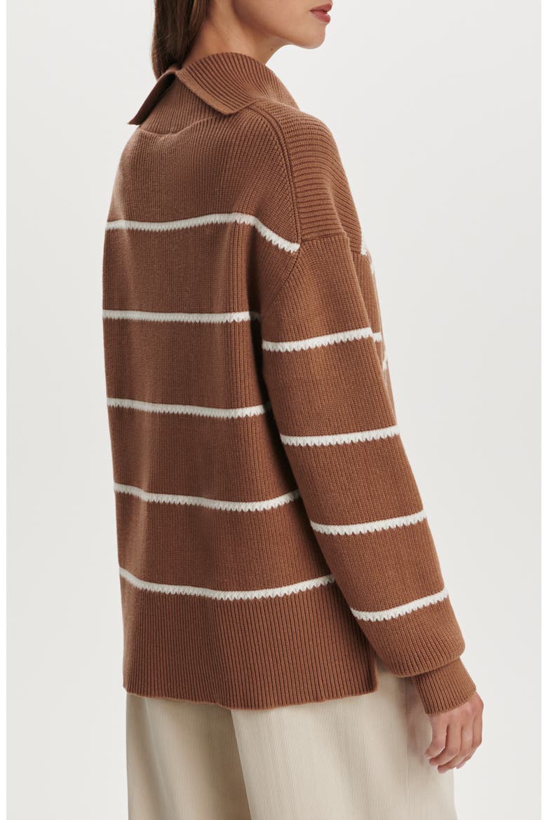 Hamish Split Turtleneck Sweater, Alternate, color, GOLDEN BRONZE