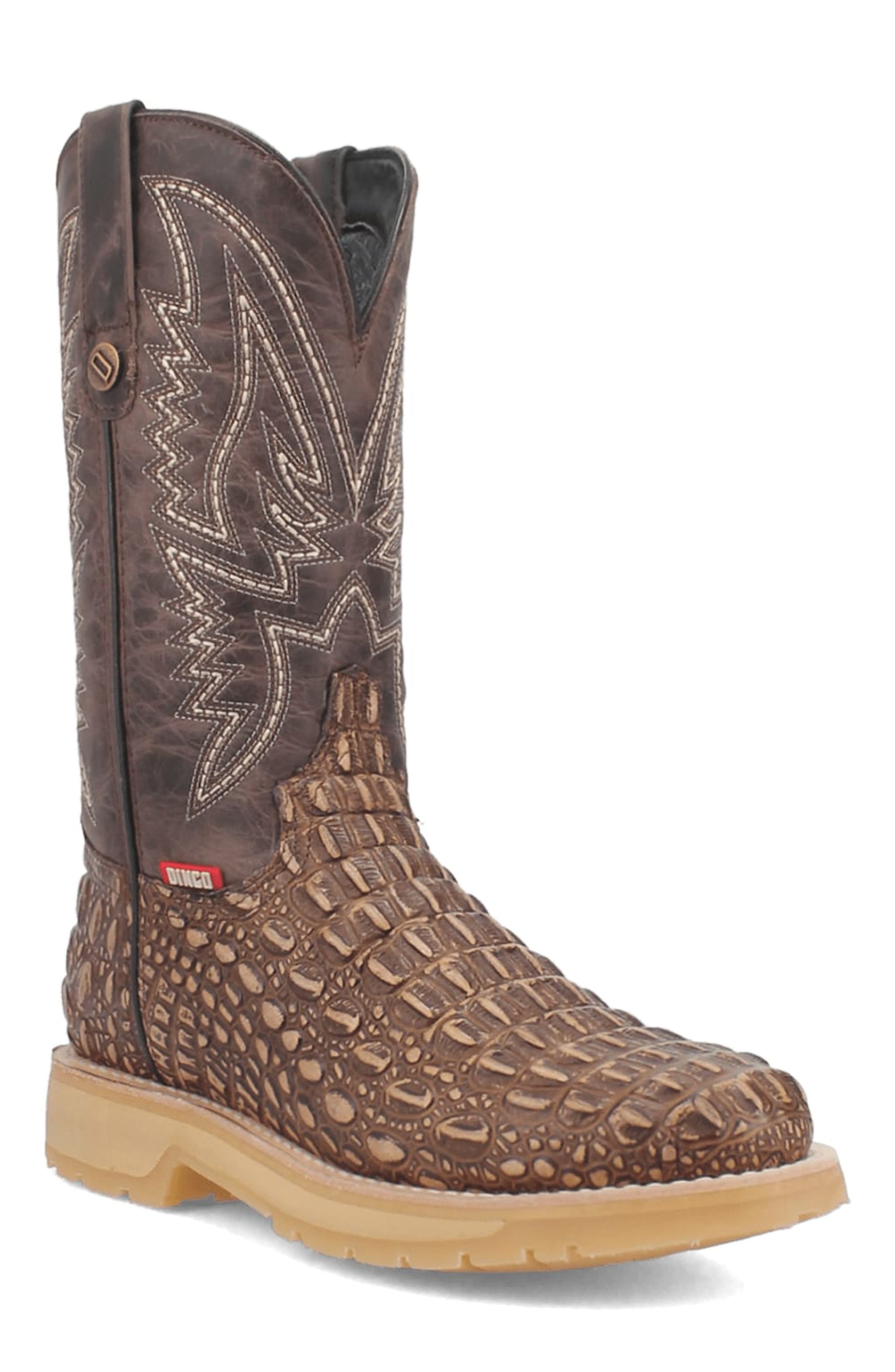 Dingo Death Valley Caiman Embossed Cowboy Boot, Main, color, 