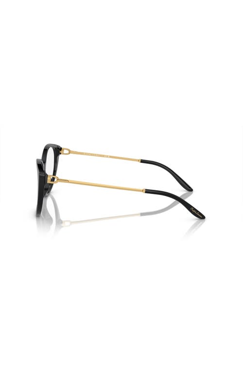 Ralph Lauren 53mm Cat Eye Optical Glasses In Black