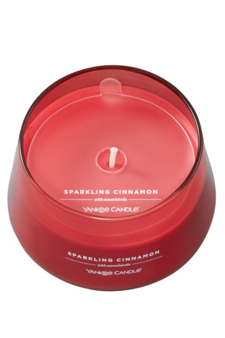 Sparkling Cinnamon Studio Candle with Essential Oils, Set of 2, Alternate, color, Medium Red