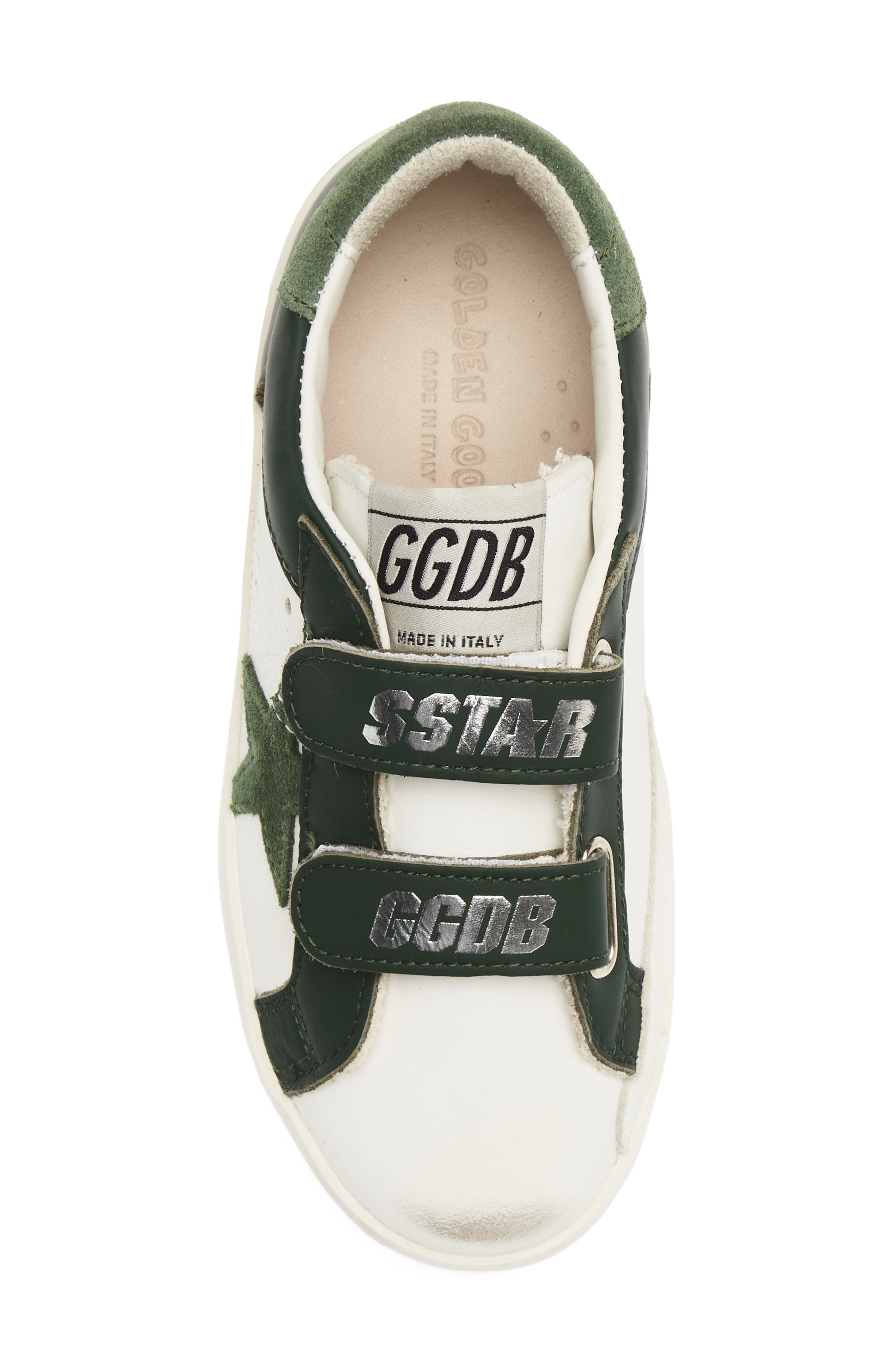 Kids' Old School Sneaker, Alternate, color, WHITE/ GREEN