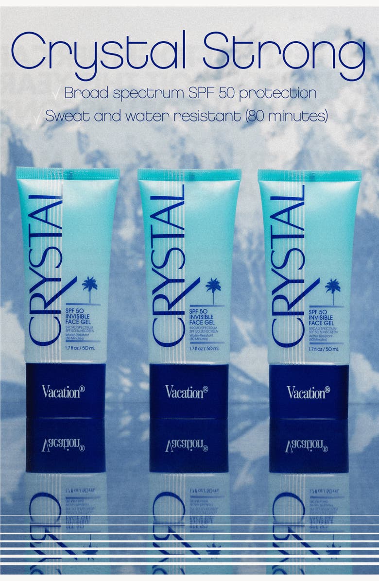 Vacation Crystal SPF 50 Sunscreen Gel, Alternate, color,