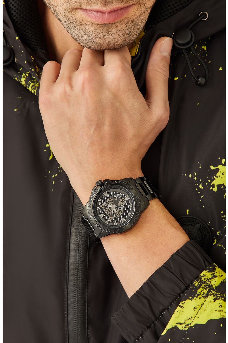 Touchdown Bracelet Watch, 44mm, Alternate, color, BLACK