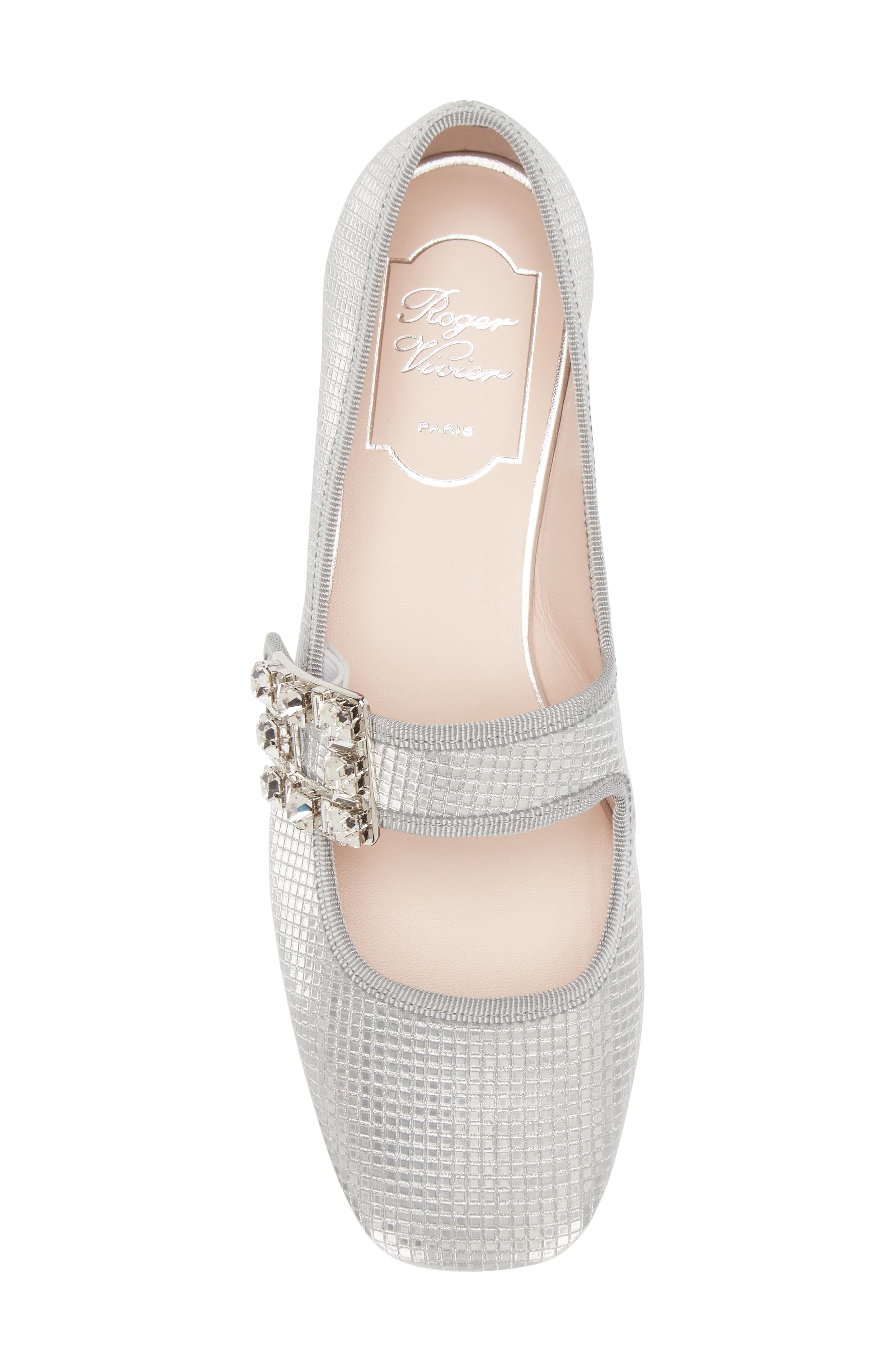 Roger Vivier Trés Vivier Babies Crystal Buckle Mary Jane, Alternate, color, 