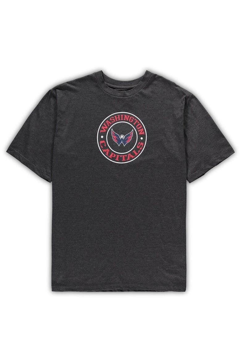 Men's Concepts Sport Red/Heathered Charcoal Washington Capitals Big & Tall T-Shirt & Shorts Sleep Set, Alternate, color, Red