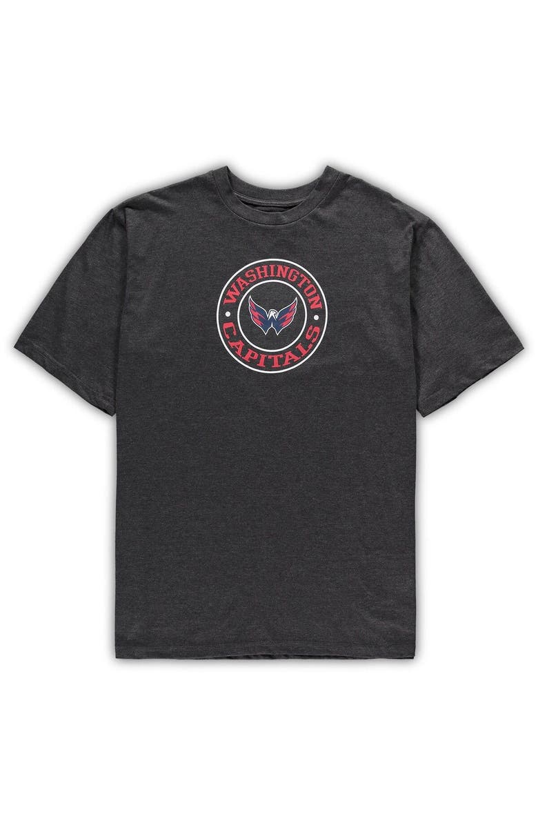 CONCEPTS SPORT Men's Concepts Sport Red/Heathered Charcoal Washington Capitals Big & Tall T-Shirt & Shorts Sleep Set, Alternate, color, Red