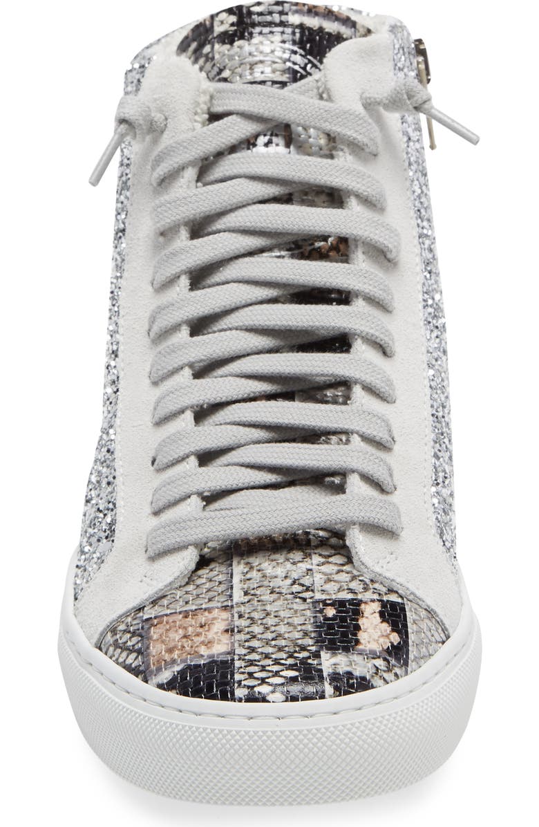 P448 Star Glitter High Top Sneaker, Alternate, color,