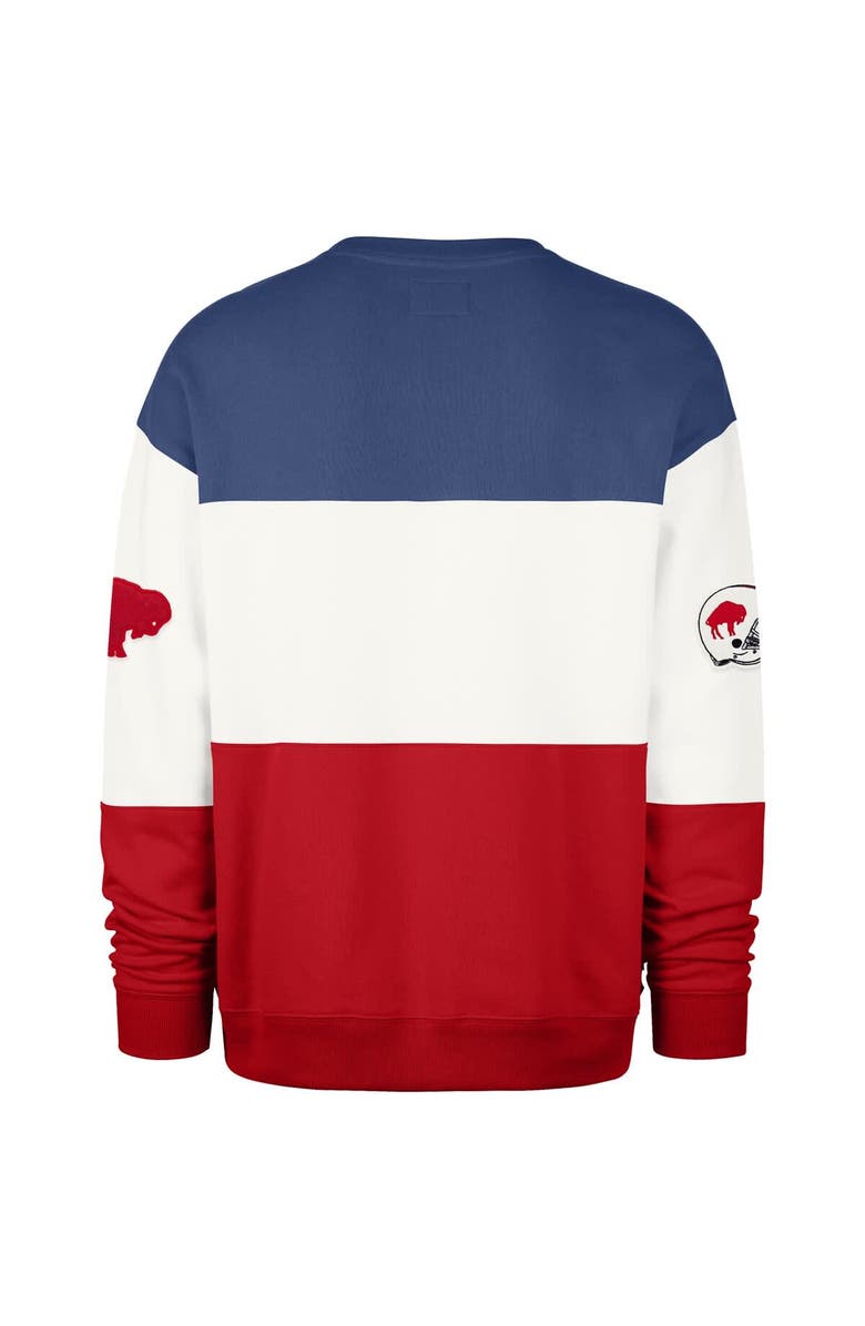 '47 Men's '47  Royal/Red Buffalo Bills Throwback Breeze Maximalist Sweatshirt, Alternate, color, Royal