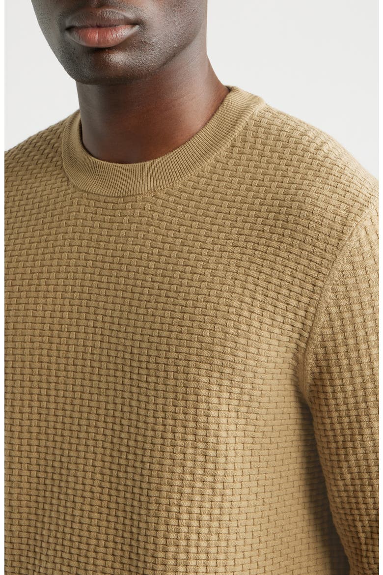Imberto Textured Sweater, Alternate, color, DARK BEIGE