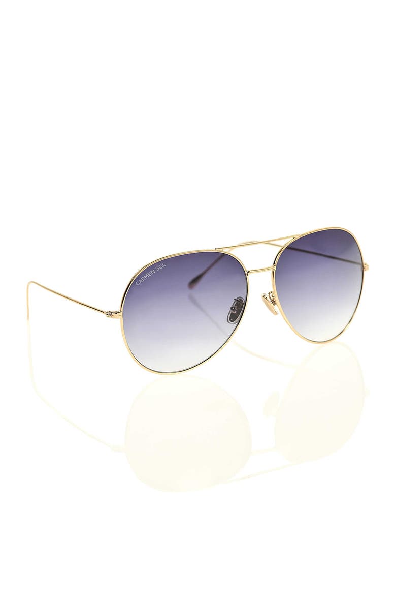 Toni Sun Sunglasses, Main, color, GLD-DGREY LENS