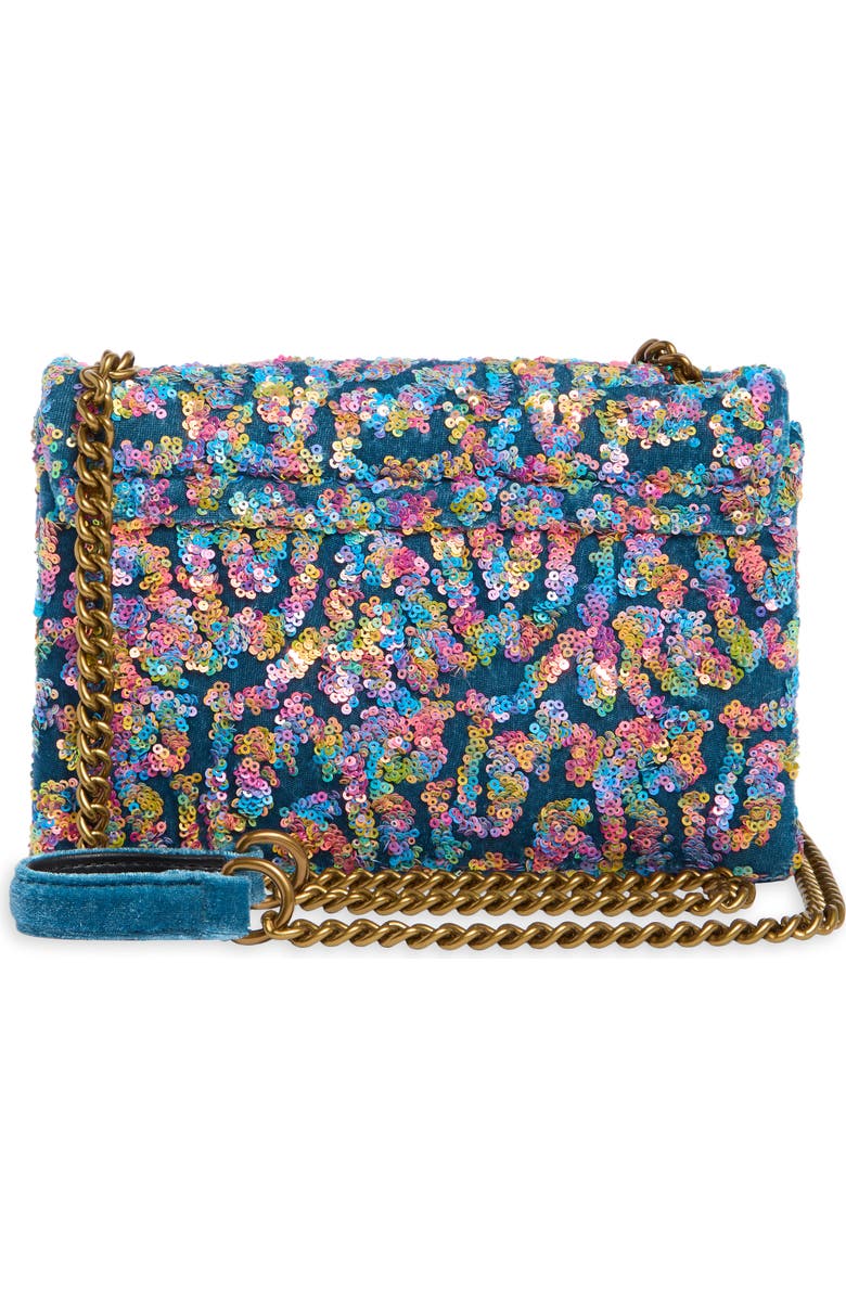 Kurt Geiger London Medium Brixton Sequins Shoulder Bag, Alternate, color, Blue Multi
