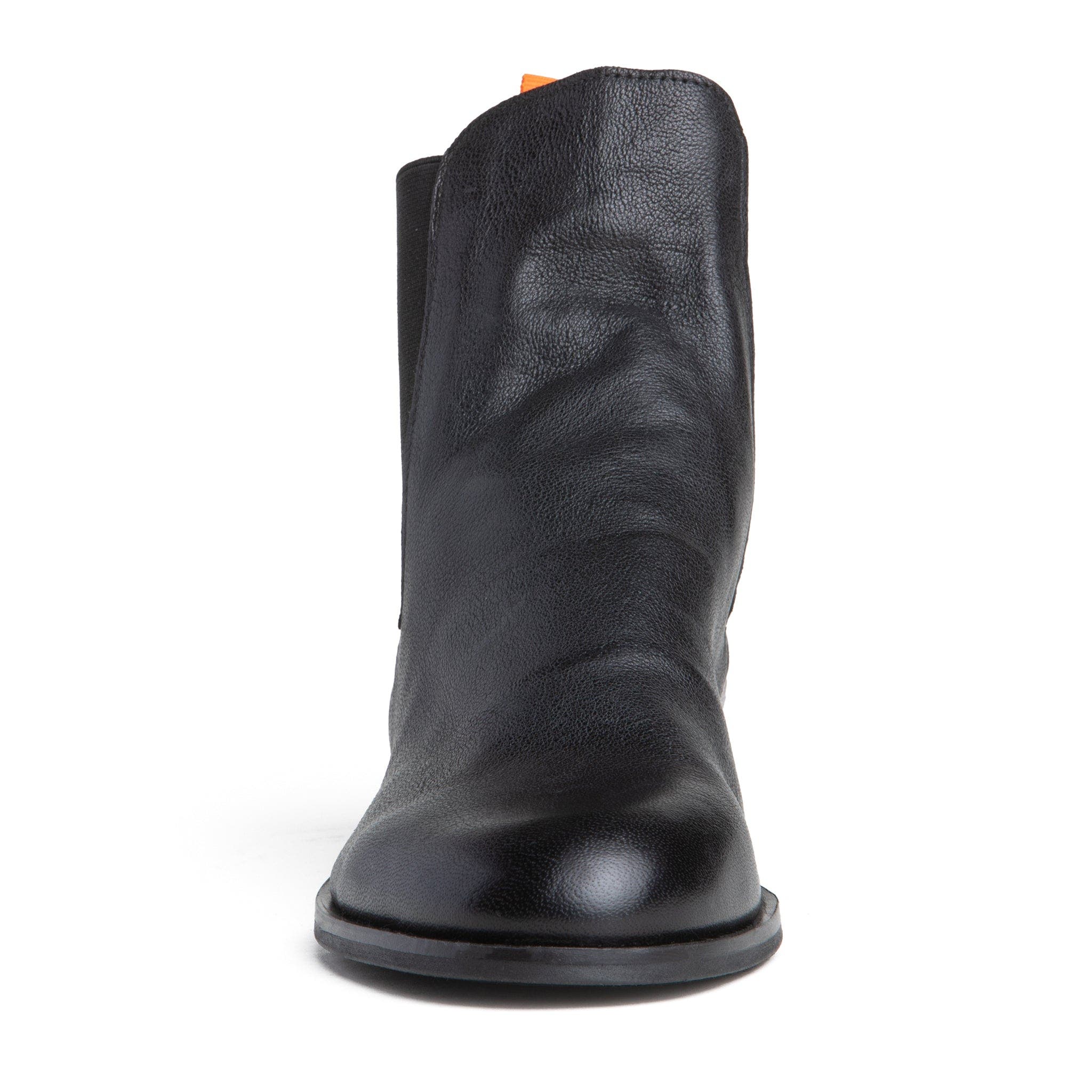 BEAUTIISOLES Reba Leather Bootie, Alternate, color, Black