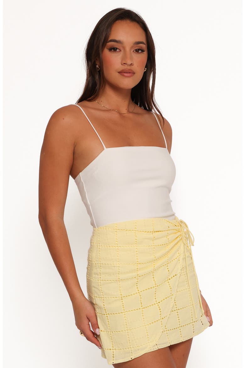 Clare Wrap Miniskirt, Alternate, color, BUTTER YELLOW