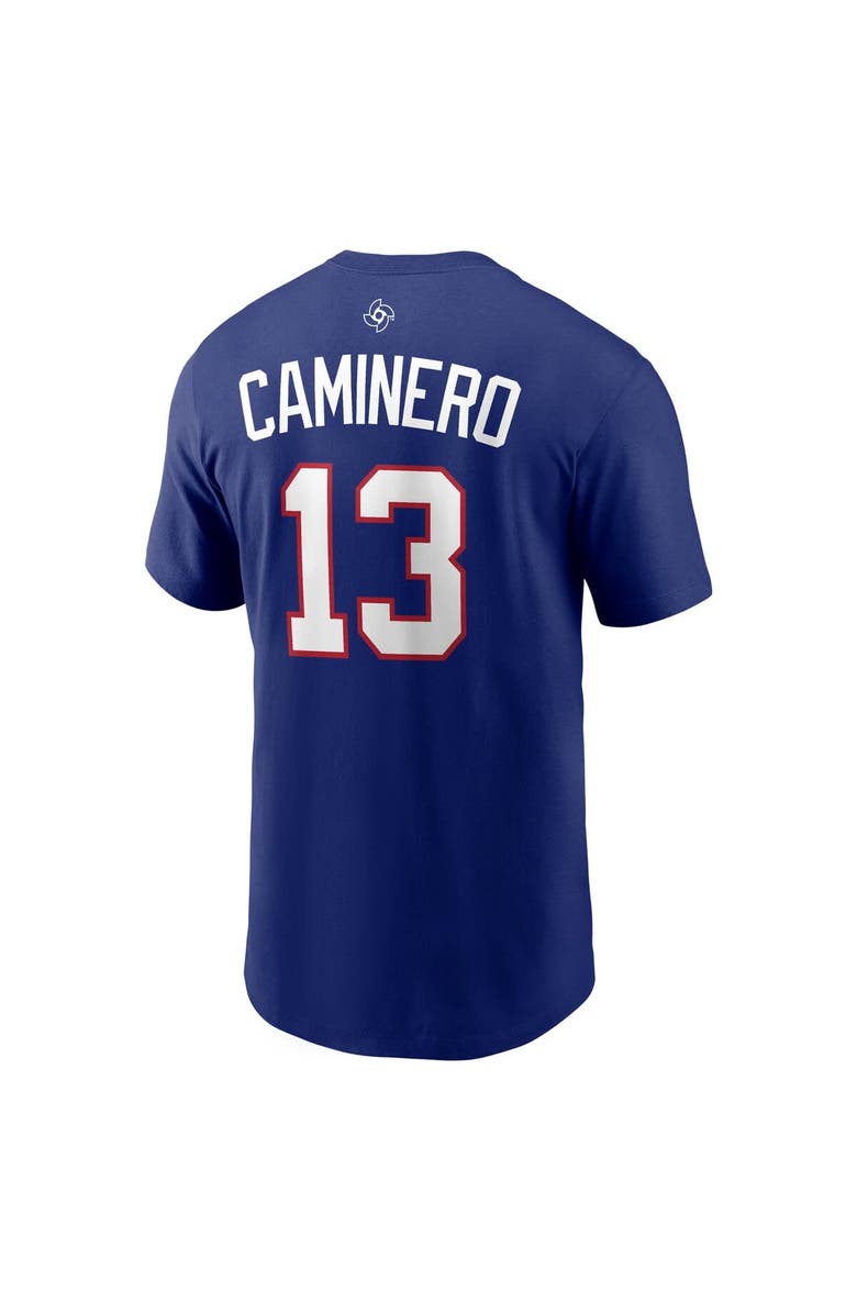 Nike Men's Nike Junior Caminero Royal Dominican Republic Baseball 2026 World Baseball Classic Name & Number T-Shirt, Alternate, color,