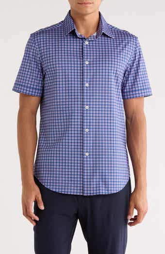 Bugatchi Miles OoohCotton® Short Sleeve Button-Up Shirt