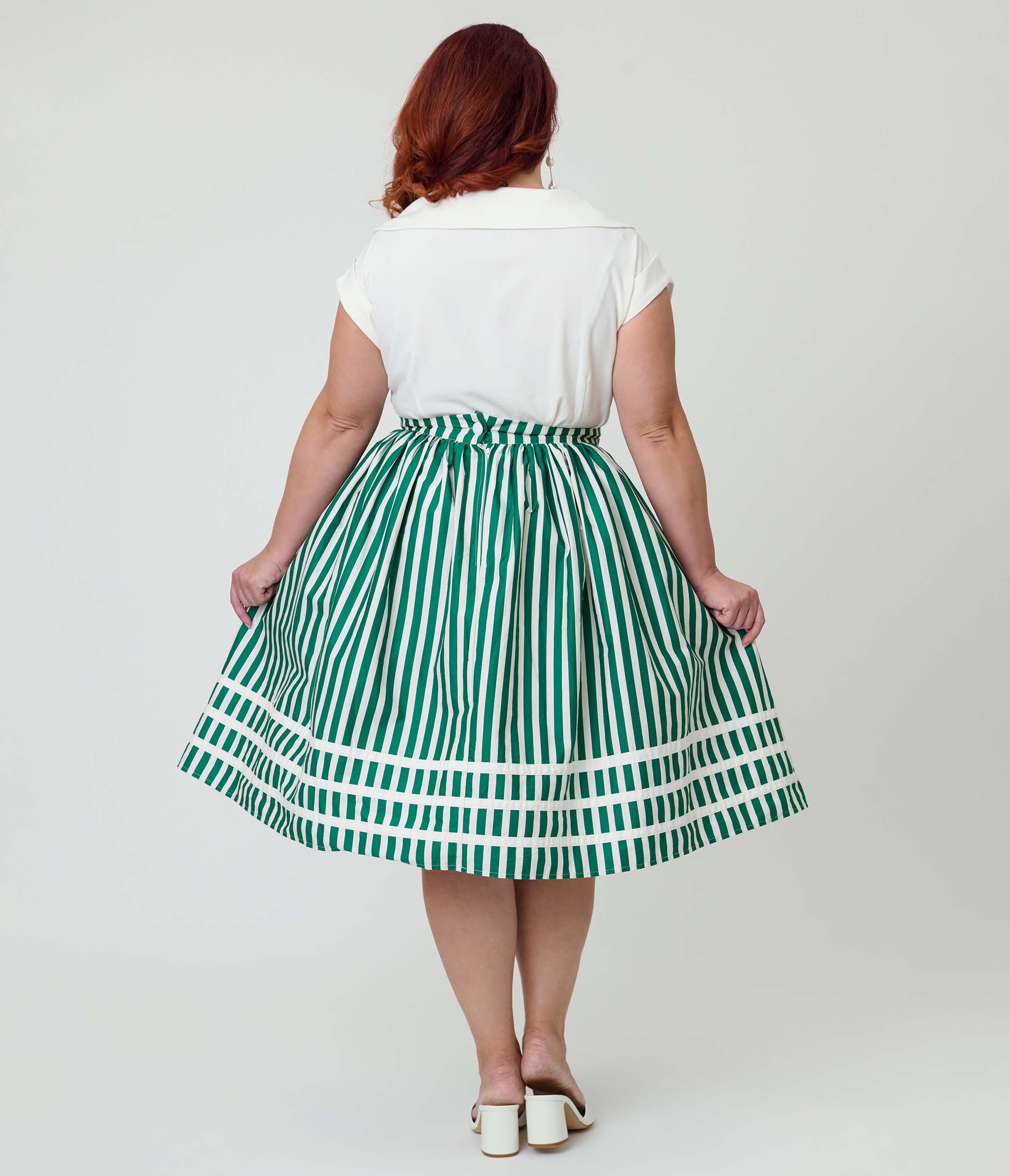 Plus Size Front Pocket Swing Skirt - image 2