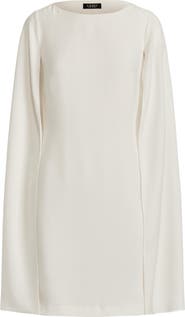 Lauren Ralph Lauren Cape Detail Georgette Cocktail Minidress