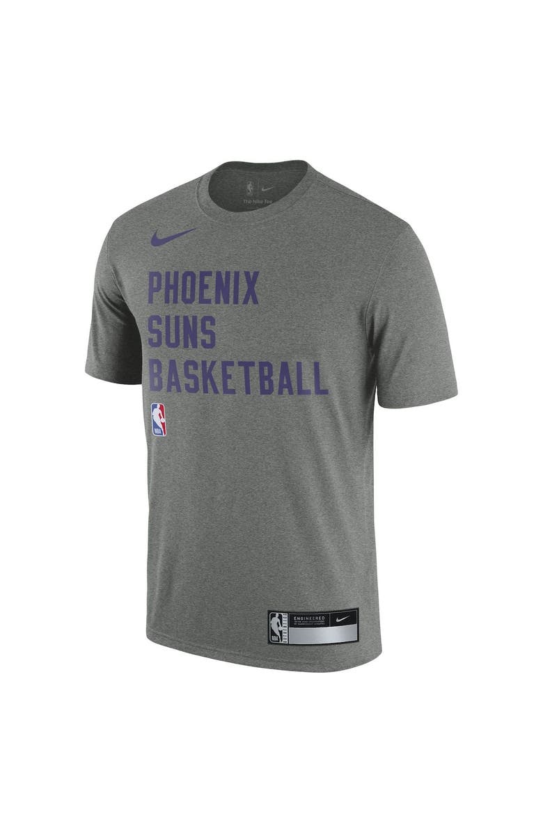 Nike Men's Nike Heather Gray Phoenix Suns 2023/24 Sideline Legend Performance Practice T-Shirt, Alternate, color,