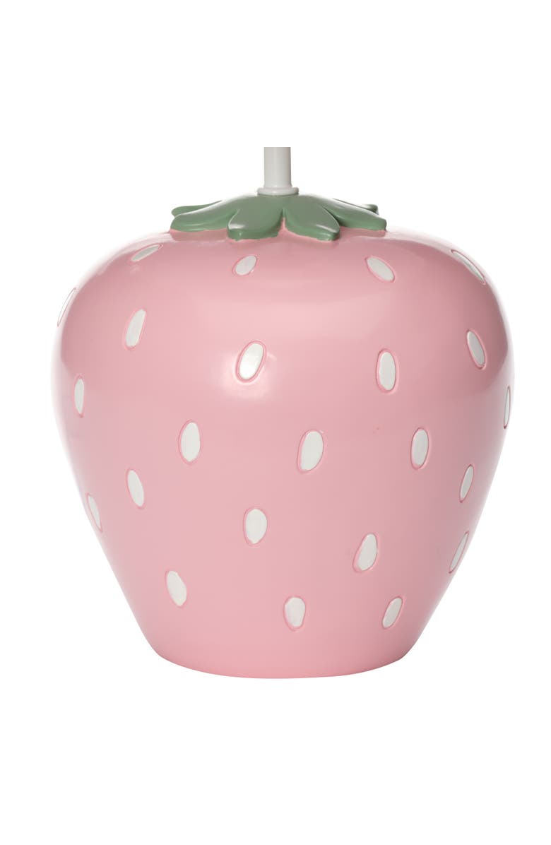 Bedtime Originals Flower Power Hand-Painted Custom Strawberry Lamp with Shade, Alternate, color, Pink