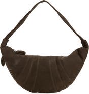 Lemaire Large Croissant Nubuck Leather Bag