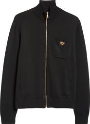 Versace Medusa Biggie Cotton & Cashmere Blend Zip Cardigan