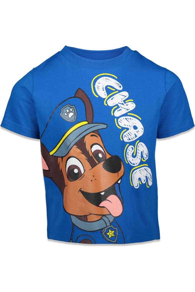 Paw Patrol 4-Pack Short Sleeve T-Shirts, Alternate, color, Green Red Yellow Blue