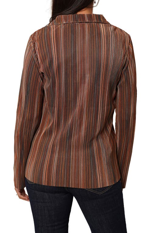 Cyrus Plissé Button-up Shirt In Brown