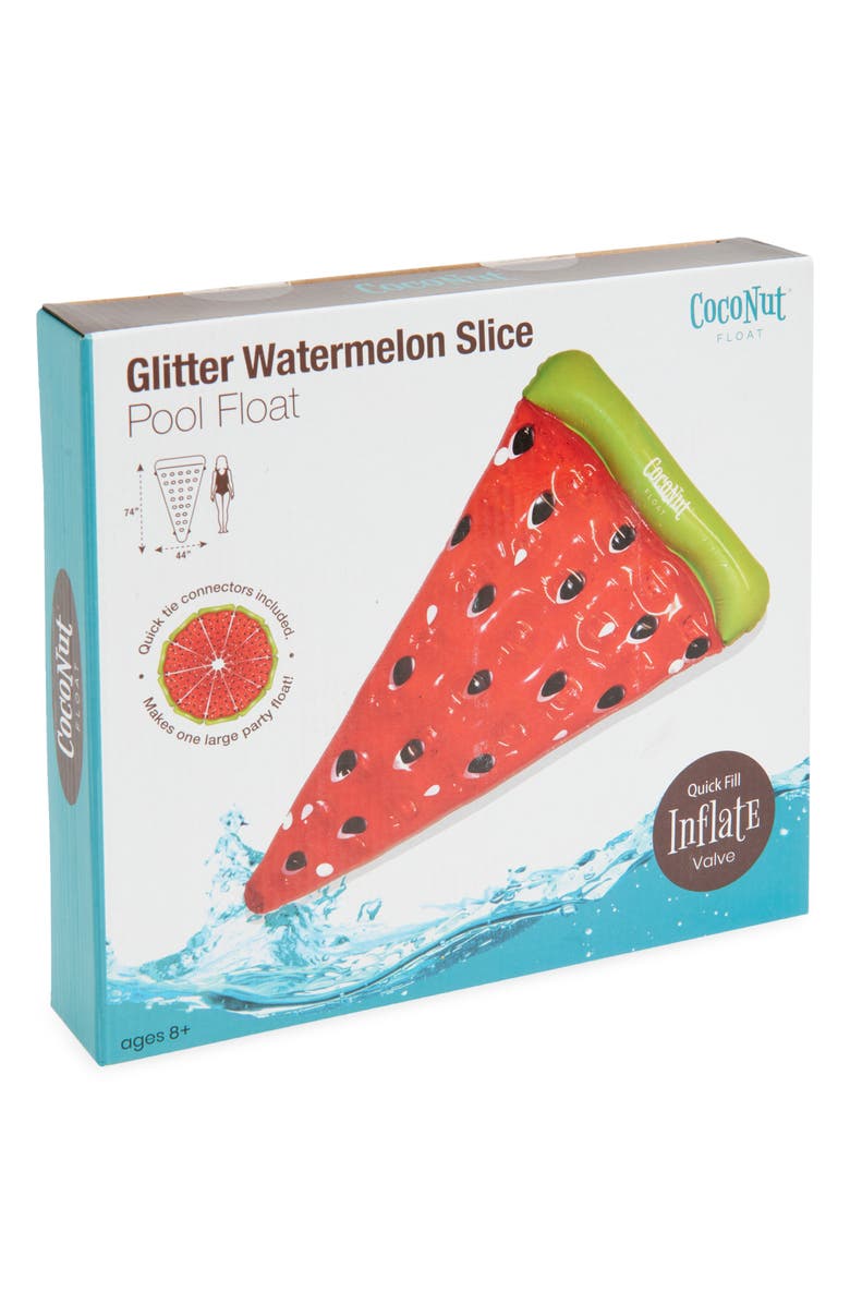 Coconut Outdoor Deluxe Watermelon Slice Pool Float, Main, color, Red