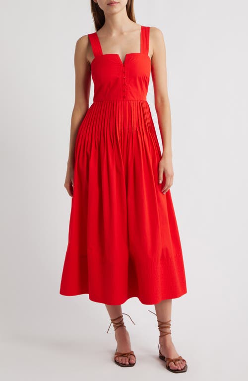 The Great Day Break Sleeveless Pleated Midi Dress