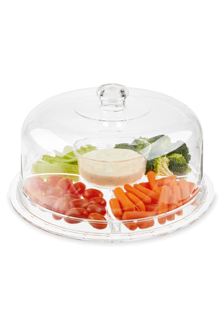 Multi-Functional Acrylic Server with Bundt Cake Mold, Main, color, Clear