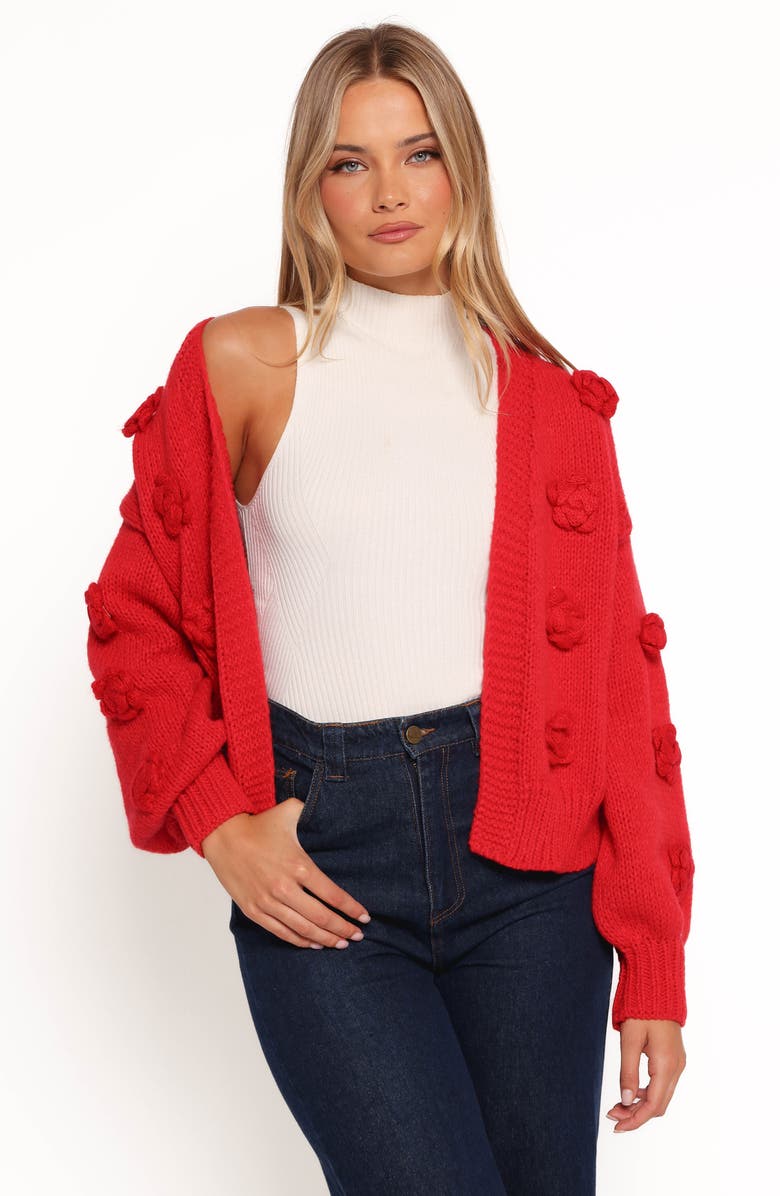 Petal & Pup Doralee Rose Cardigan, Alternate, color, Red