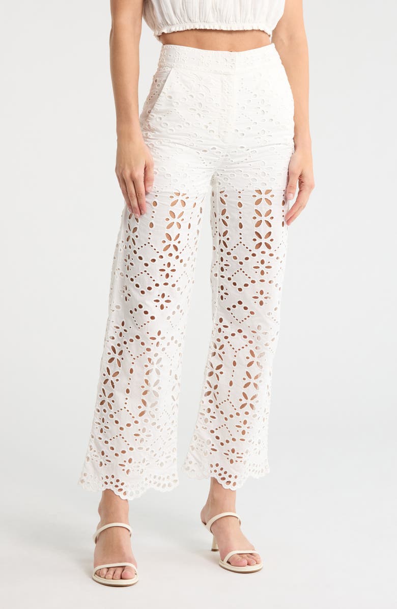 Veronica Beard Kemper Pants, Main, color, Off White