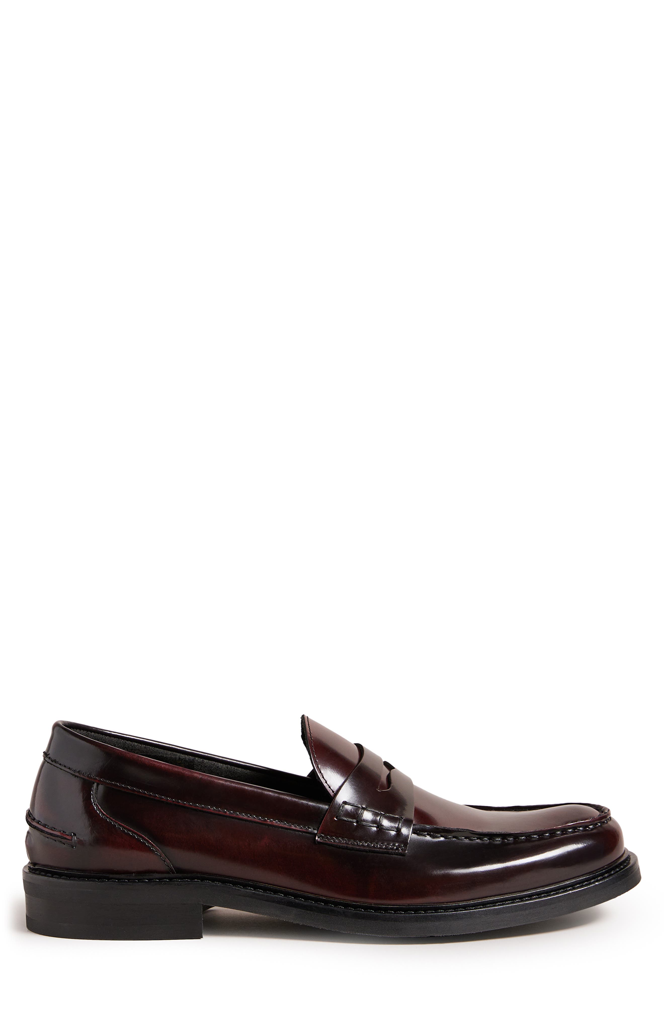 Brynner Leather Saddle Loafer, Main, color, OXBLOOD