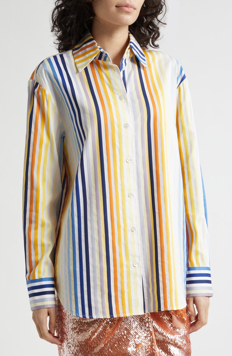 Toccin Brennan Stripe Boyfriend Shirt, Alternate, color,