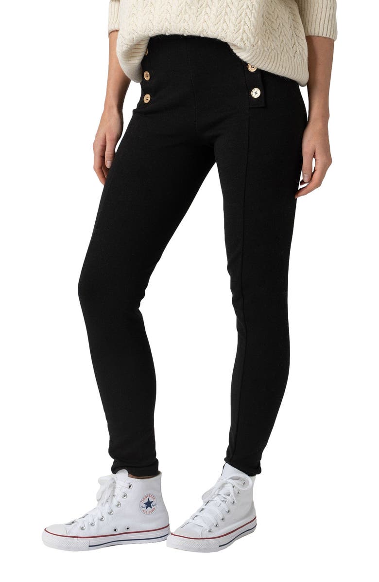 Saint + Sofia Chelsea Legging, Alternate, color, Black