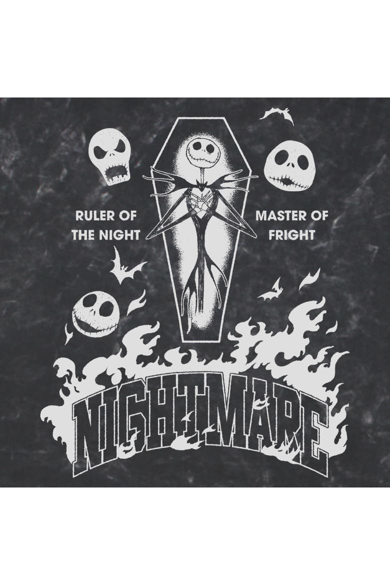 Mens The Nightmare Before Christmas Ruler of the Night Master of Fright T Shirt, Alternate, color, Black