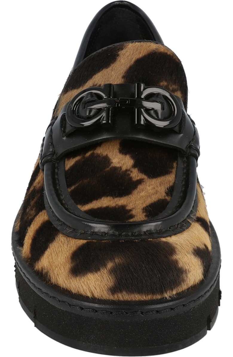 FERRAGAMO Ofelia Genuine Calf Hair Lug Sole Loafer, Alternate, color, Beige Khaki