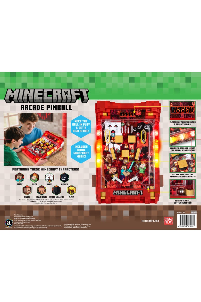 Arcade Pinball, Nether, Lights & Sounds Tabletop Game, Kids 6+, Alternate, color, Multicolored