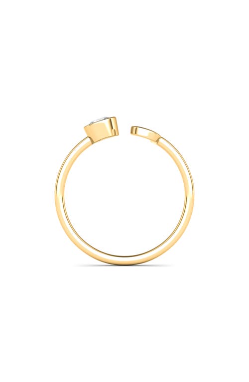 Hautecarat Lab Grown Diamond Letter Ring In 18k Yellow Gold - J