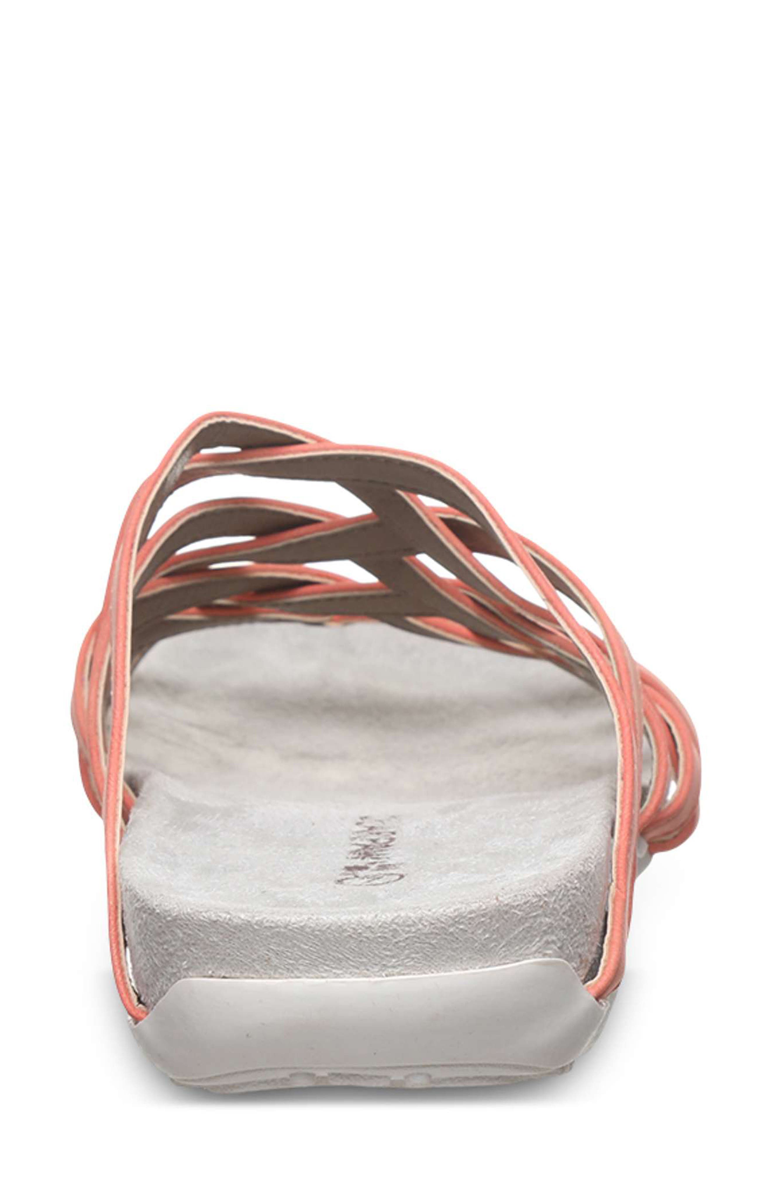 Zinnia Faux Leather Slide Sandal, Alternate, color, CORAL